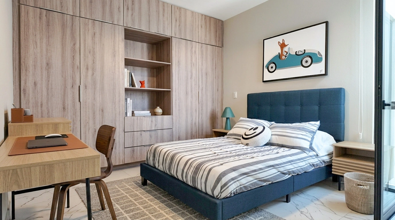 Bedroom in an Entrenubes residence